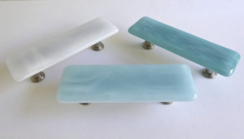 Streaky Fused Glass Cabinet or Drawer Pulls-1