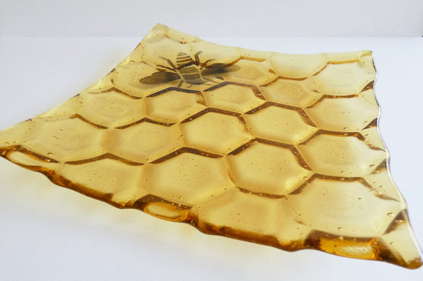 Fused Glass Plate Honeycomb Plate