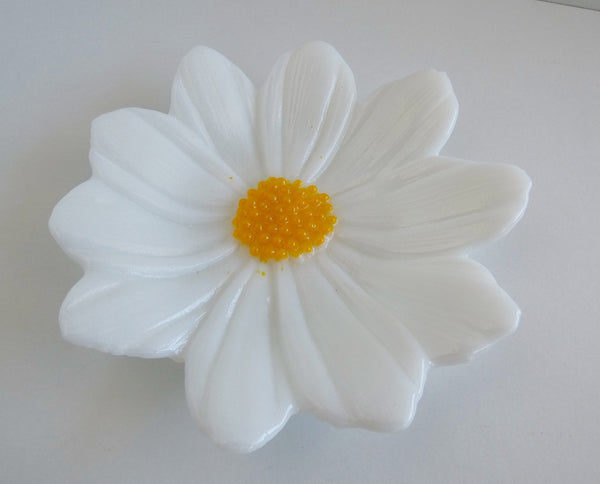 Fused Glass Daisy Dish