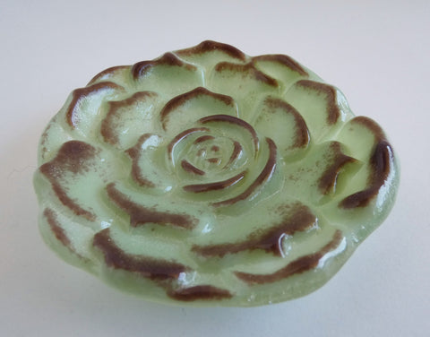 Green Fused Glass Succulent Dish