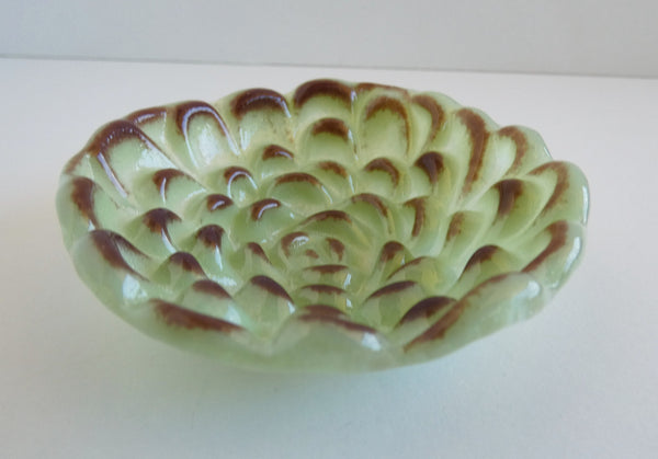 Green Fused Glass Succulent Dish