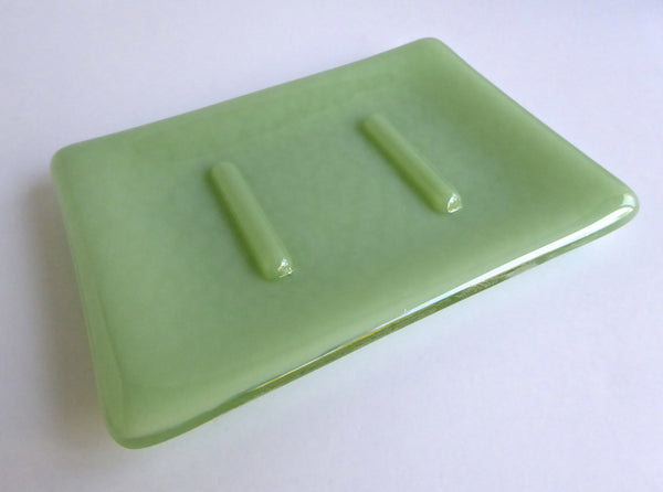Fused Glass Soap Dish in Opaque Glass