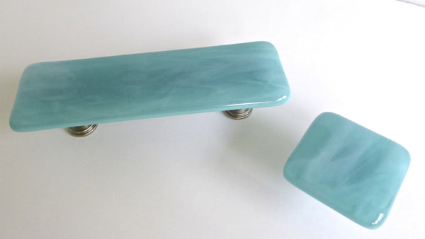 Streaky Fused Glass Cabinet or Drawer Pulls-5