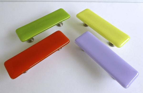 Bright Colors Fused Glass Cabinet or Drawer Pulls-1