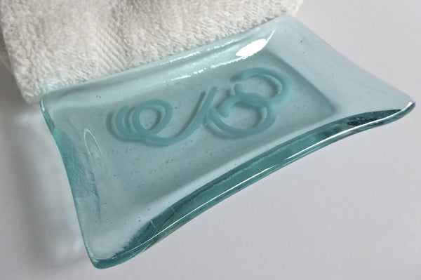 Fused Glass Small Dish in Pale Aqua