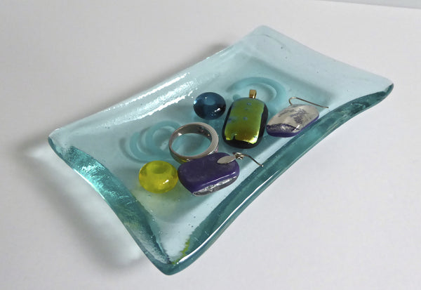 Fused Glass Small Dish in Pale Aqua