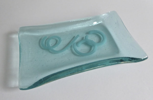 Fused Glass Small Dish in Pale Aqua