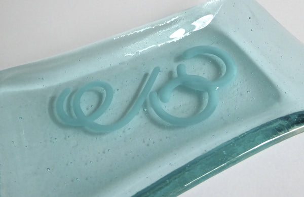 Fused Glass Small Dish in Pale Aqua