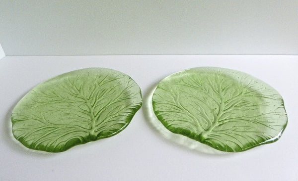 Pair of Fused Glass Salad or Dessert Plates-4