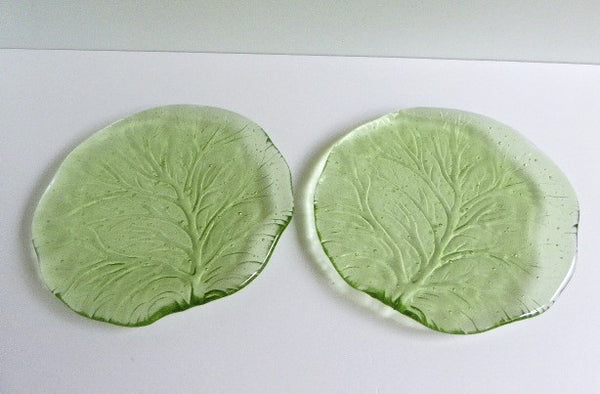 Pair of Fused Glass Salad or Dessert Plates-5