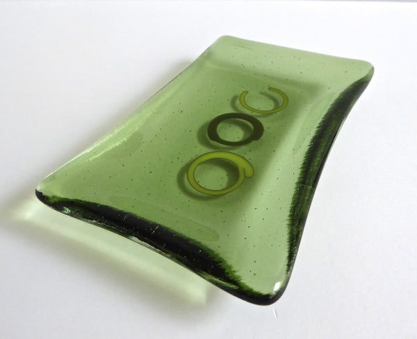 Fused Glass Small Dish in Leaf Green