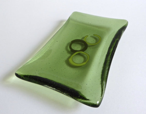 Fused Glass Small Dish in Leaf Green