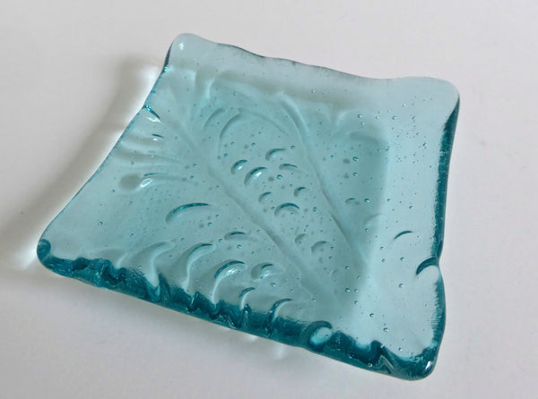 Fused Glass Feather Imprint Plate
