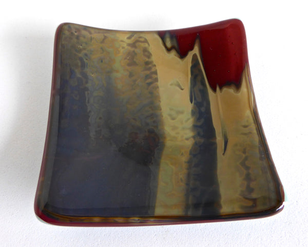 Fused Glass Streaky Small Plate