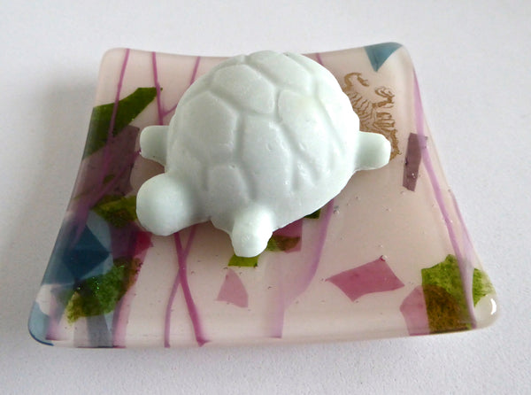 Fused Glass Pale Pink Sea Life Plates