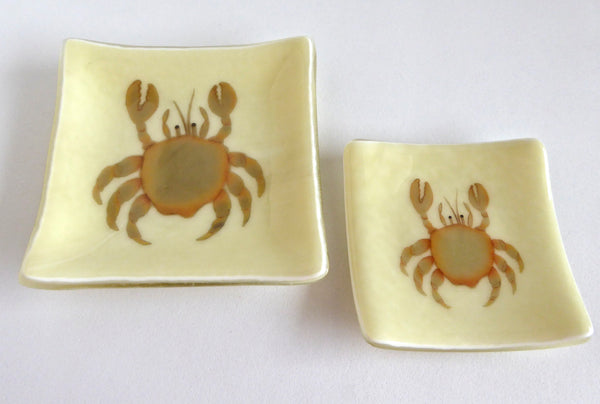 Fused Glass Crab Ring Dish