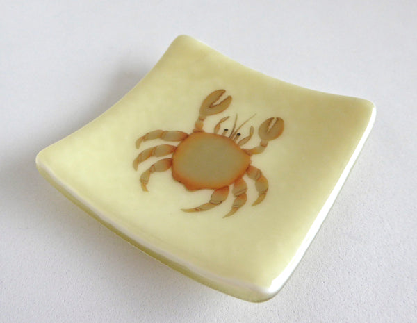 Fused Glass Crab Ring Dish