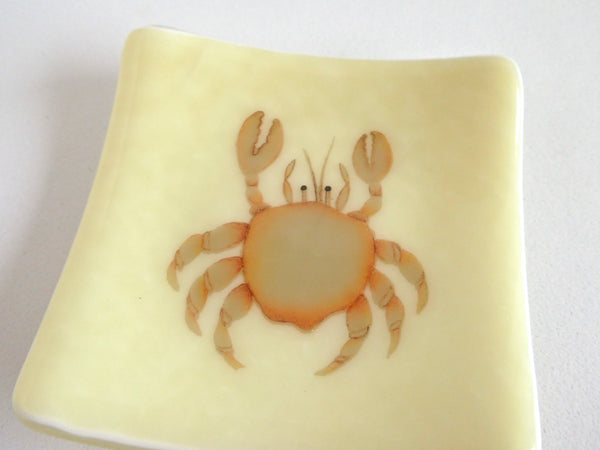 Fused Glass Crab Ring Dish