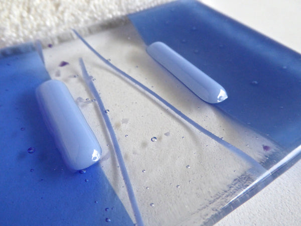 Periwinkle Fused Glass Soap Dish