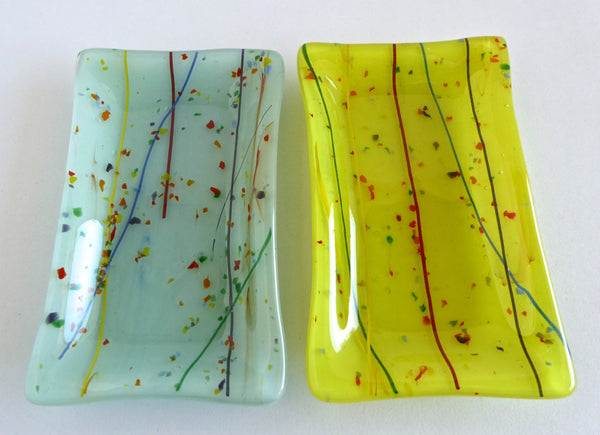 Fused Glass Festive Dish in Canary Yellow