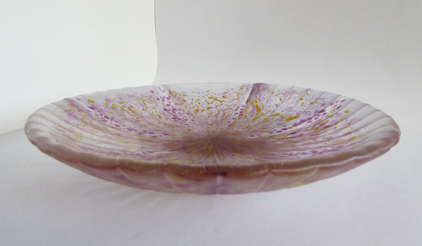 Fused Glass Bowl in Berry, Orchid and Fuchsia