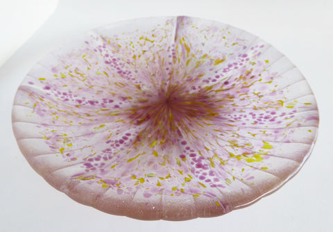 Fused Glass Bowl in Berry, Orchid and Fuchsia
