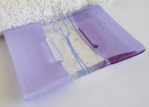 Lavender Fused Glass Soap Dish