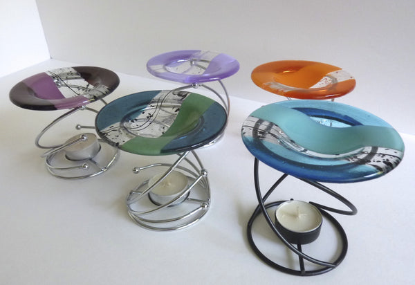 Fused Glass Wax Tart or Oil Warmer Replacement Bowl-1