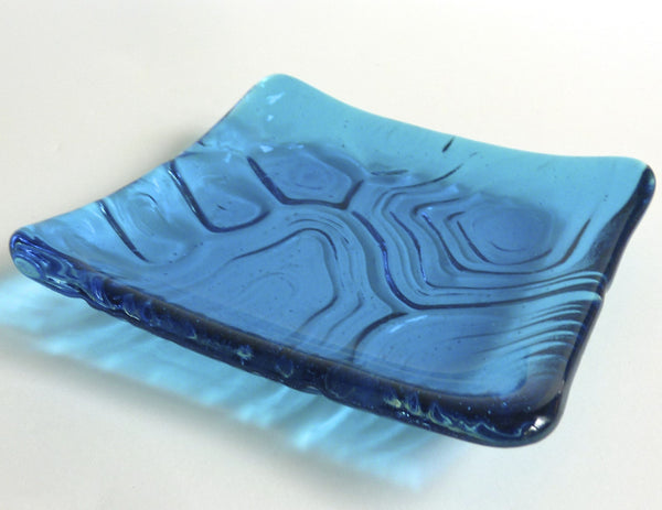 Fused Glass Turtle Shell Imprint Plate